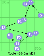 Route >6540m  M21