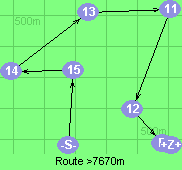 Route >7670m