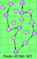 Route >9130m  M21