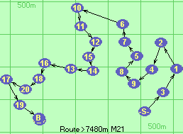 Route >7480m  M21