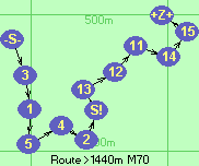 Route >1440m  M70