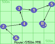 Route >5150m  M16