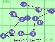 Route >7360m  M21