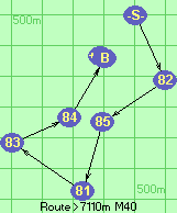 Route >7110m  M40