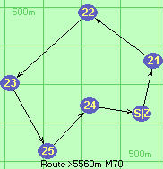 Route >5560m  M70