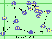 S-5-15-14-11-12-1-4-3-2-13-20!-23-22-21-24-25-Z